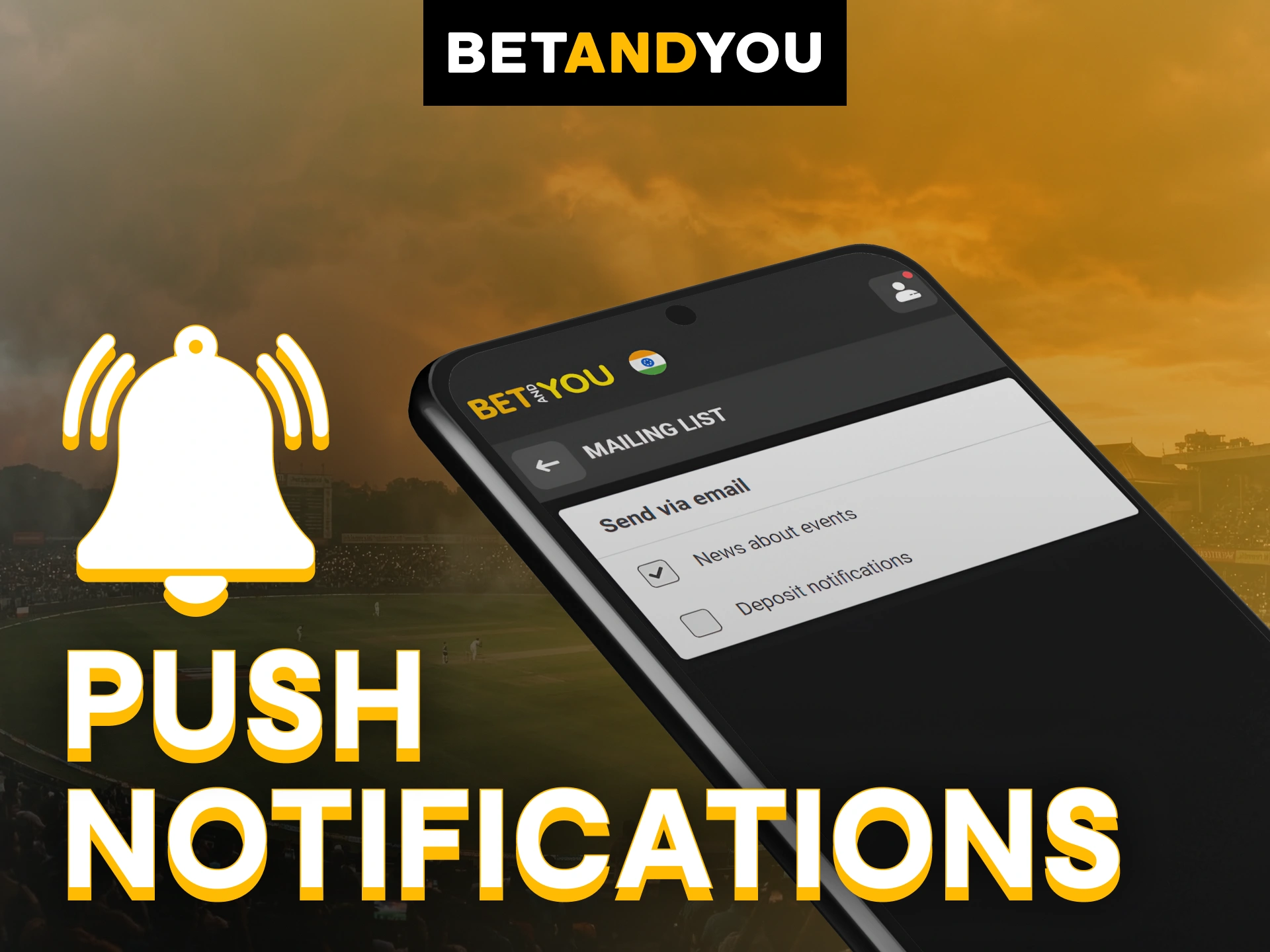 Stay updated with alerts from the Betandyou App Betting platform.