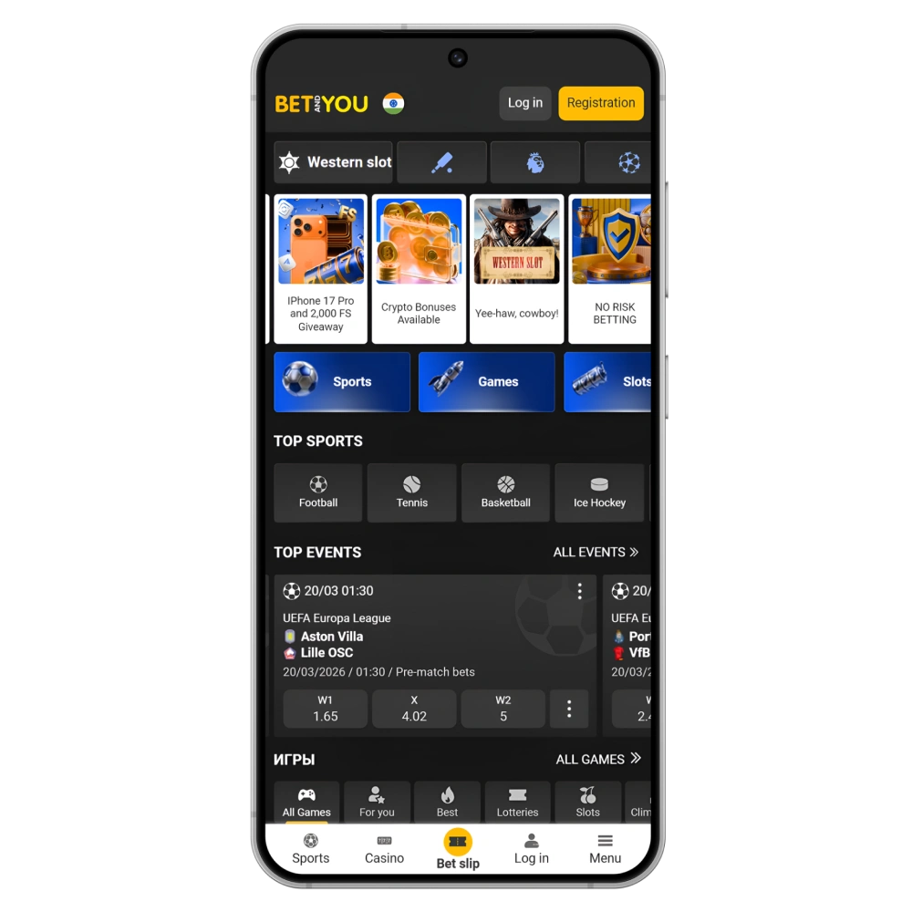 Download the official Betandyou App for Android and iOS in India.