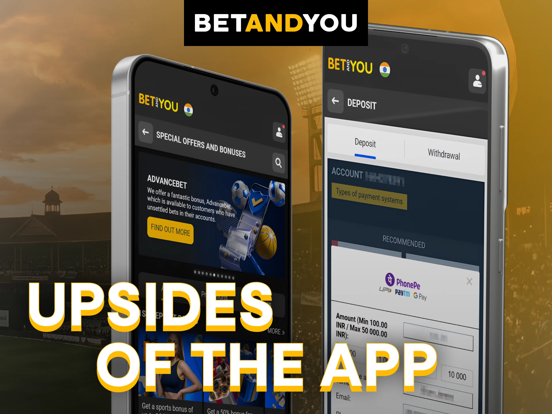 Benefit from fast performance and secure access on the Betandyou App.
