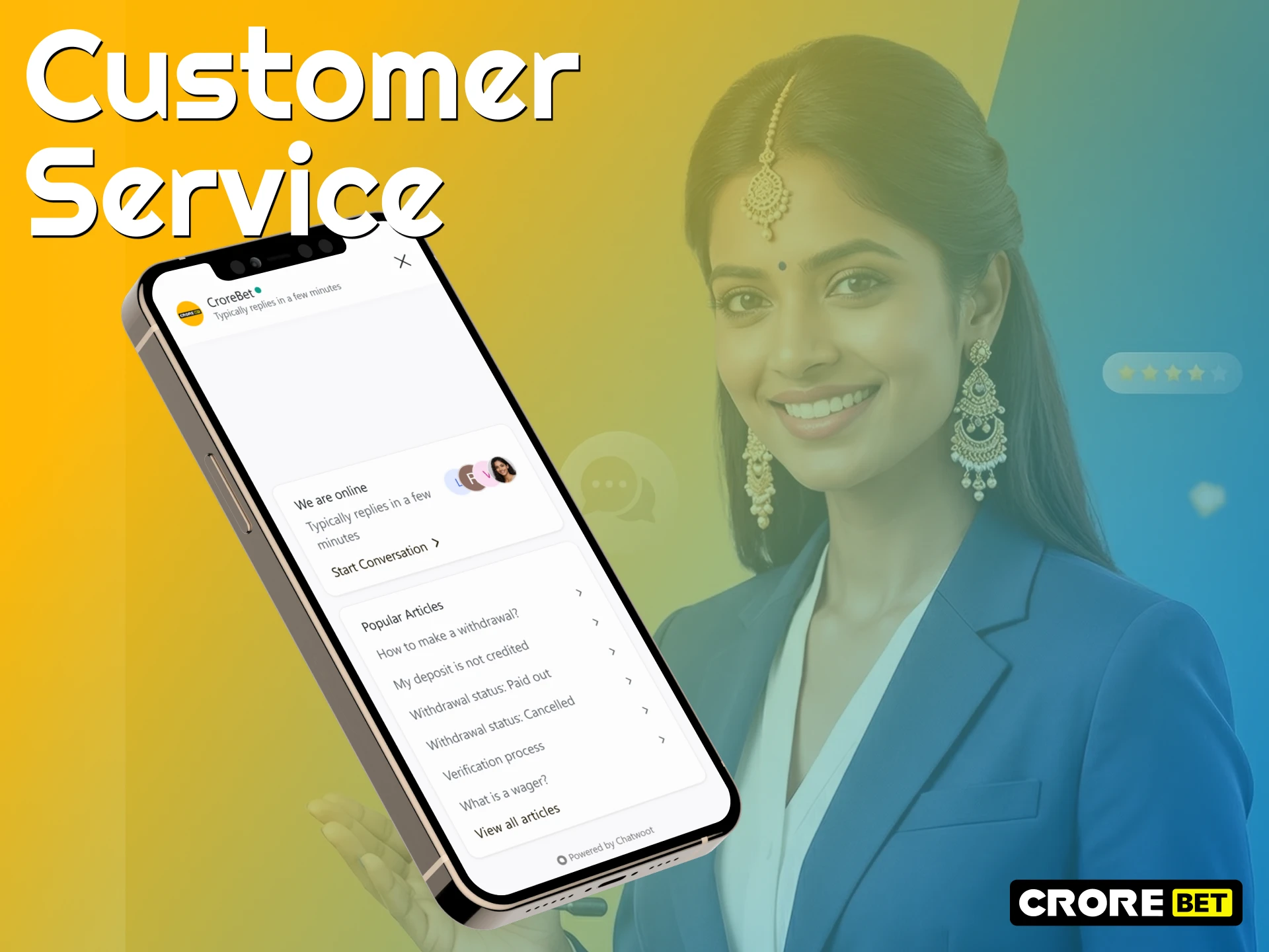 Contact Crorebet App customer service for professional and fast support.