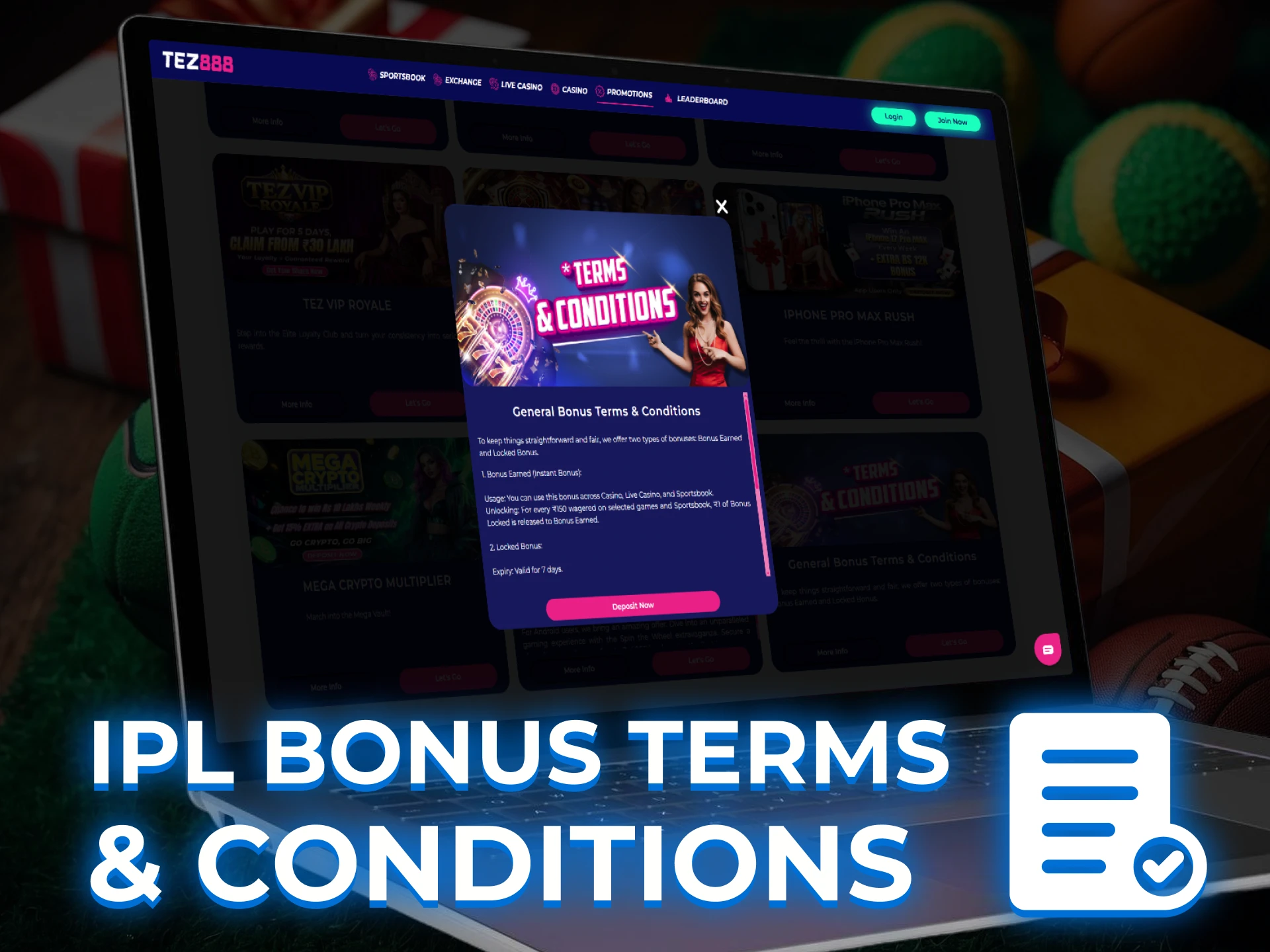 Detailed terms and conditions, wagering requirements, and expiration dates for IPL betting bonuses.