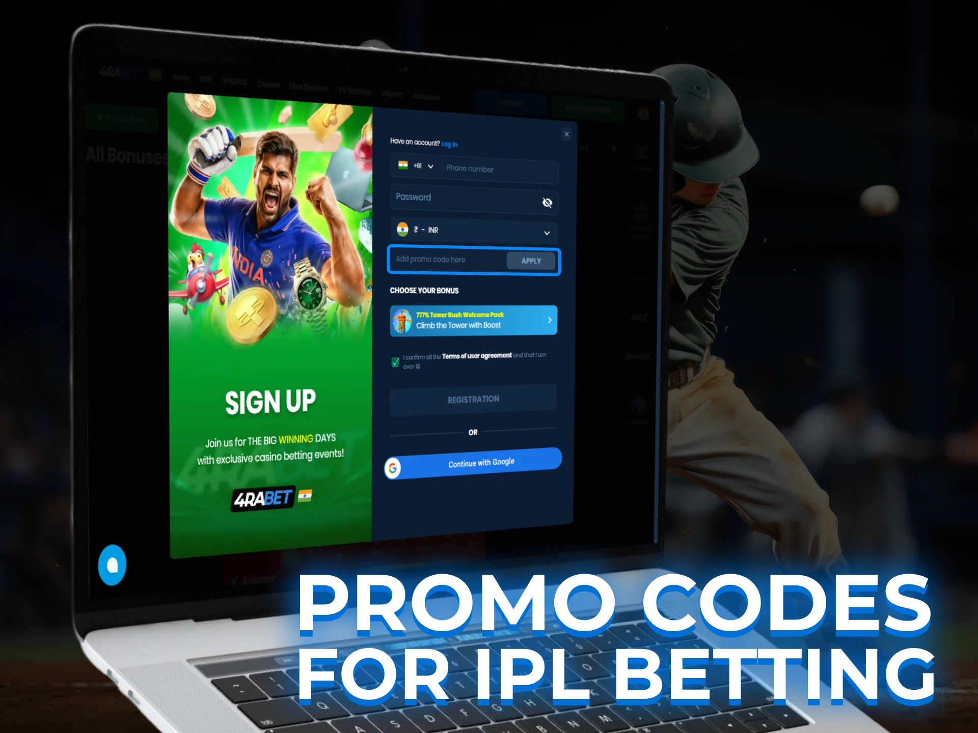 Detailed description of promo codes for IPL betting, covering how to find, enter, and activate special bonus offers.