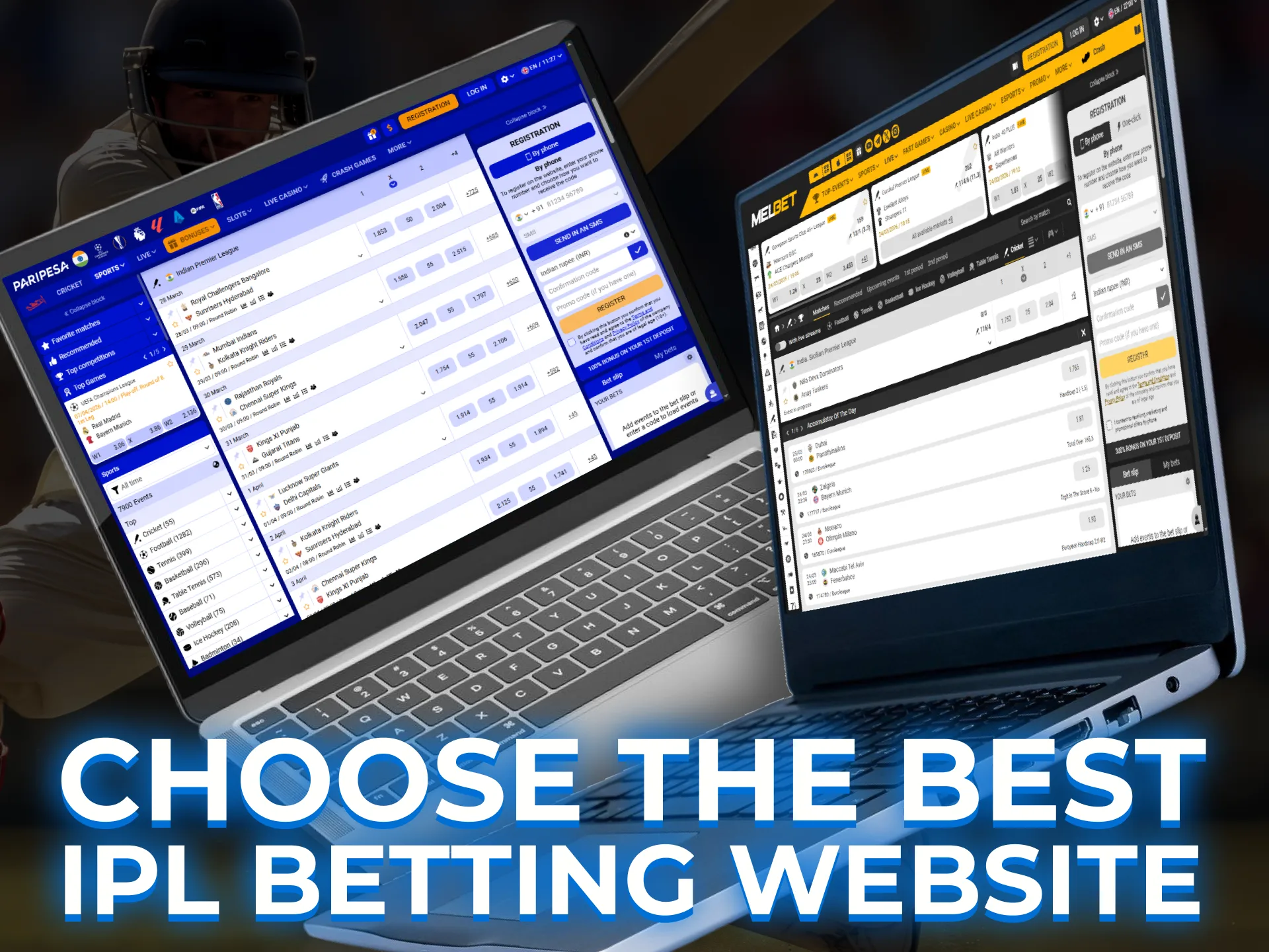 A user comparing various licensed IPL betting sites based on odds, bonuses, and available cricket markets for the 2026 season.